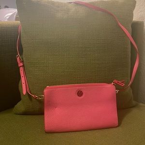 Pink Tory Burch cross body purse